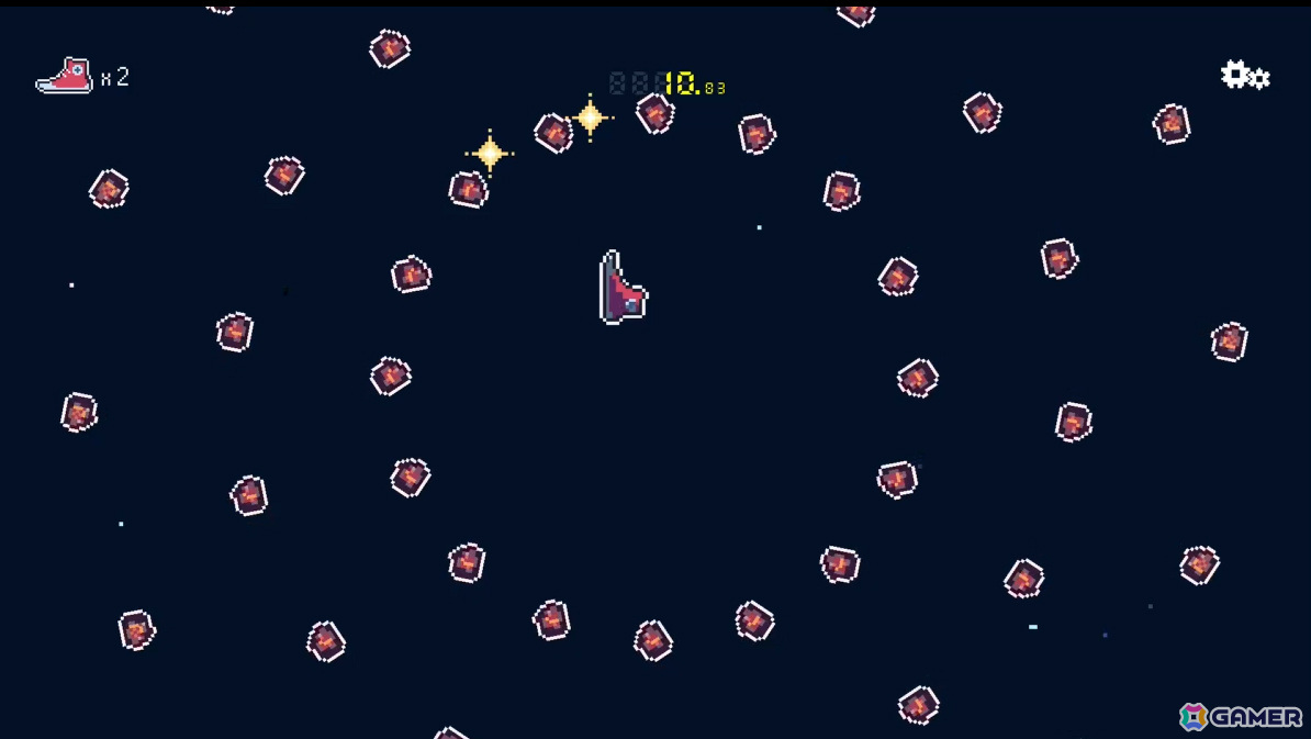 テトラポッドから宇宙に靴を飛ばす弾幕避けゲーム「Step on All Stars」が8月21日にリリースの画像