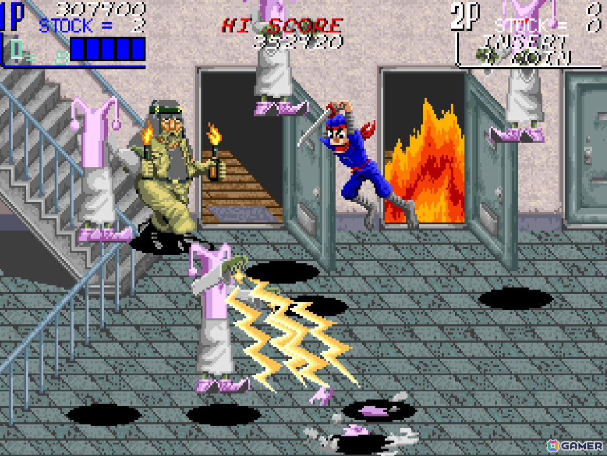 ちょっとマヌケな忍者人形が悪に挑むアクションゲーム「アーケードアーカイブス ニンジャキッズ」がPS4/Switchで8月22日に配信！の画像4