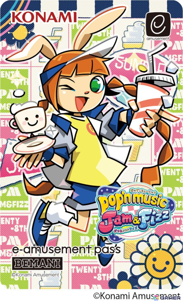 pop'n music」シリーズの最新作「pop'n music Jam＆Fizz」が発表！ミミとニャミをデザインしたe-amusement pass  カードがもらえるキャンペーンも | Gamer