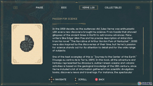 SF作家ジュール・ヴェルヌ氏の世界を冒険するドット絵ADV「Verne: The Shape of Fantasy」がSwitchで配信！の画像