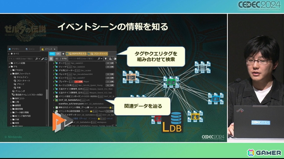 チーム全員がフラットにモノ作りするために「ゼルダの伝説　ティアーズ オブ ザ キングダム」で再構築した開発環境【CEDEC2024】の画像31