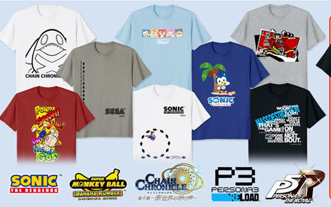 セガロゴやセガ／アトラスの人気タイトルのアパレルがAmazon Merch on Demandに登場！