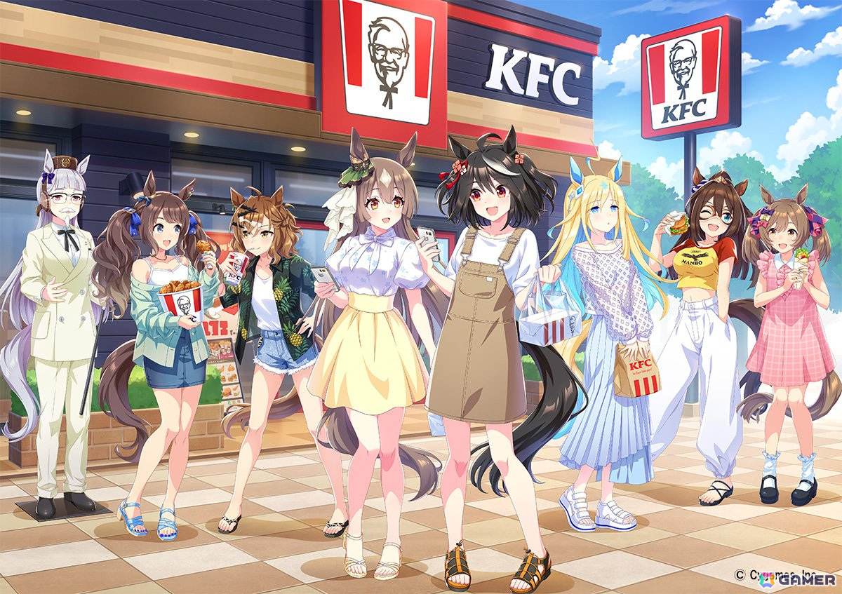 ウマ娘 プリティーダービー」と「ケンタッキーフライドチキン」の