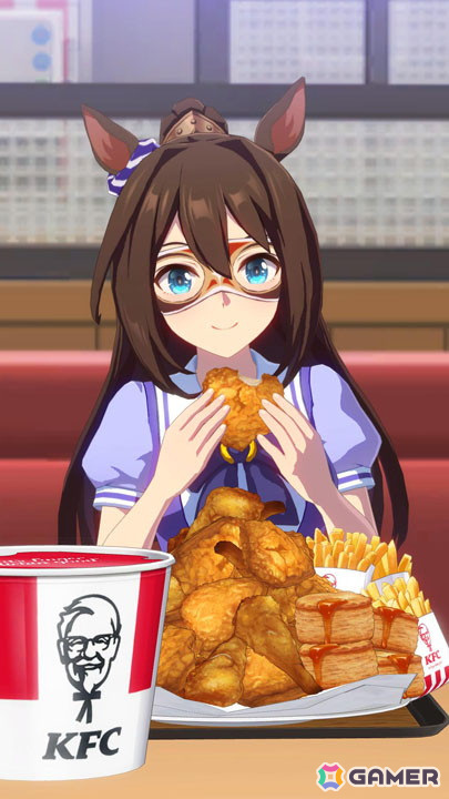 ウマ娘 プリティーダービー」と「ケンタッキーフライドチキン」の