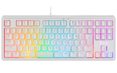 タイピング音が発生しにくいメンブレン方式を採用した「RACEN メンブレンゲーミングキーボードTKL」のホワイトモデルが9月上旬に発売！