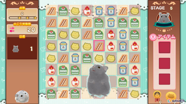 ハムスター育成パズルゲーム「はむぱふぇ ハムスターのスイーツパズル」Steam版がリリース！10％オフのローンチ割引もの画像2