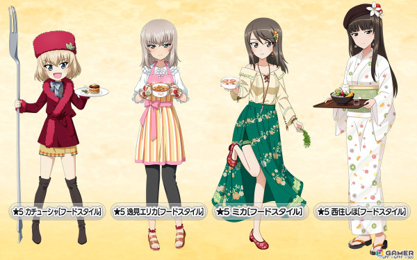 「ガールズ＆パンツァー 戦車道大作戦！」フードスタイル生徒としてカチューシャ、逸見エリカ、ミカ、西住しほが登場の画像2