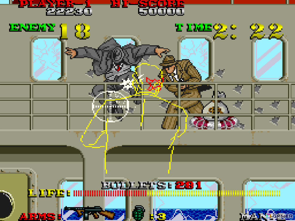 多彩な武器を駆使してギャングと戦うガンシューティング「アーケードアーカイブス リードアングル」がPS4/Switchで9月5日に配信！の画像3
