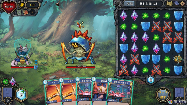 デッキ構築と3マッチパズルが融合したパズルローグライクゲーム「Demon's Mirror」がSteamで配信!の画像