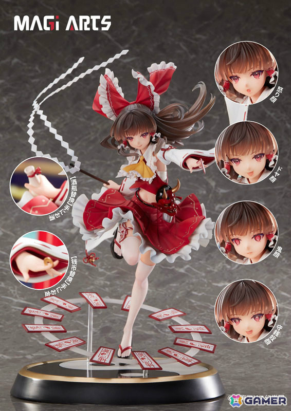 「東方Project」より「永遠の巫女 博麗霊夢」1/6スケールフィギュアが登場！豊富な差し替えパーツや原画タペストリーなどが付いた豪華版もの画像3