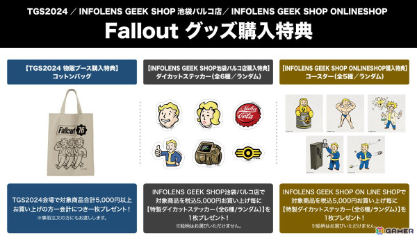 インフォレンズがベセスダ・ソフトワークスと共同で東京ゲームショウ2024に物販コーナーを出展！「Fallout」「Starfield」などのグッズを販売の画像2