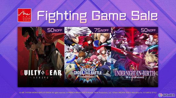 「GGST」「UNI2」「CHAOS CODE」などアークシステムワークスの格ゲーが最大90％OFFの「Fighting Game Sale」がSteamで実施！の画像1