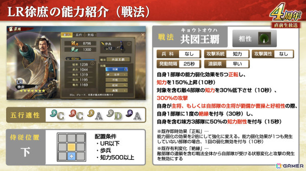 「三國志 覇道」新長期イベント「鏡光命運」が開幕！新たなLR武将「周泰」「徐庶」も登場の画像13