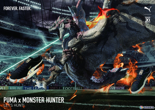 「PUMA x MONSTER HUNTER 20周年」コレクションの発売日が9月27日に決定！リオレウスやジンオウガ、アイルーなどがデザインされたアイテムが登場の画像1