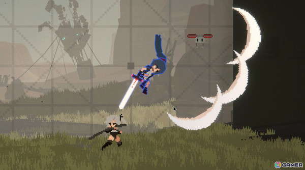 手描きピクセルで描く美少女ローグライクアクション「血の詩：月の蝕」の早期アクセス版がSteamで配信開始！の画像