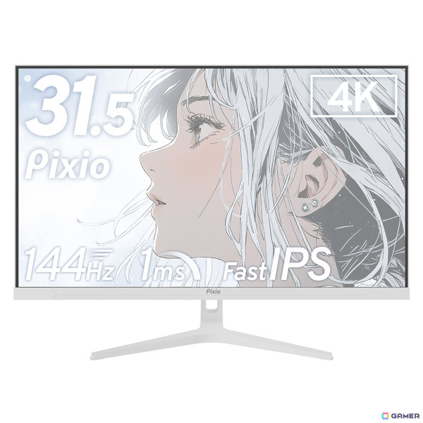 Pixioより4K対応、144Hz、Fast IPSパネルの31.5型ゲーミングモニター「PX32U WAVE」が登場！ブラック、ホワイト、パステルブルー、パステルピンクの全4色の画像
