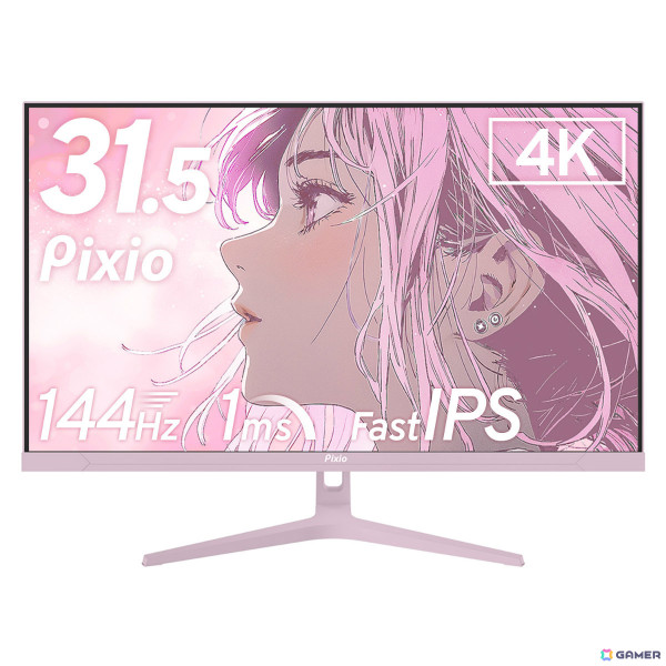 Pixioより4K対応、144Hz、Fast IPSパネルの31.5型ゲーミングモニター「PX32U WAVE」が登場！ブラック、ホワイト、パステルブルー、パステルピンクの全4色の画像
