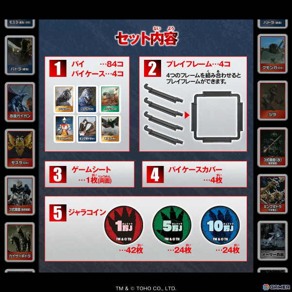 ゴジラ70周年を記念した「ドンジャラNEO ゴジラ」が登場！「ゴジラ（1954）」から「ゴジラ-1.0」まで歴代ゴジラ30体を収録の画像3