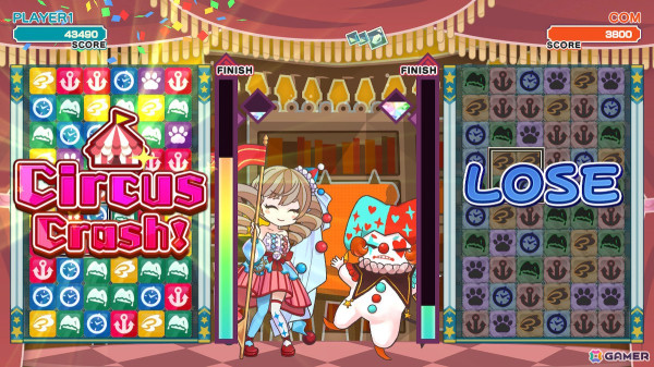 パネルを繋げて消していく回転パズルゲーム「サーカスクラッシュ」がSwitchで配信！の画像7