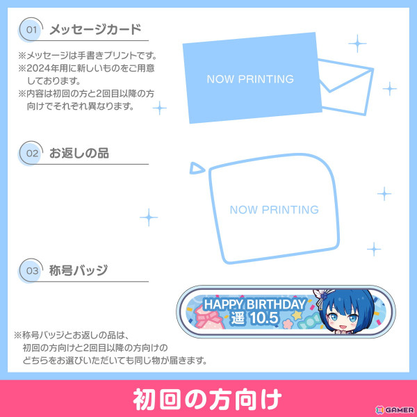 「プロセカ」遥からお返しセットが届く「プロセカ バースデーギフトシリーズ2024」の予約受付が開始！の画像2