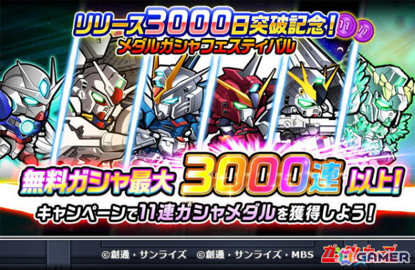 「LINE: ガンダム ウォーズ」サービス開始から3,000日を記念したイベントが開催！新コンセプト「マスターMS」の実装や最大3,000連以上の無料ガシャもの画像5