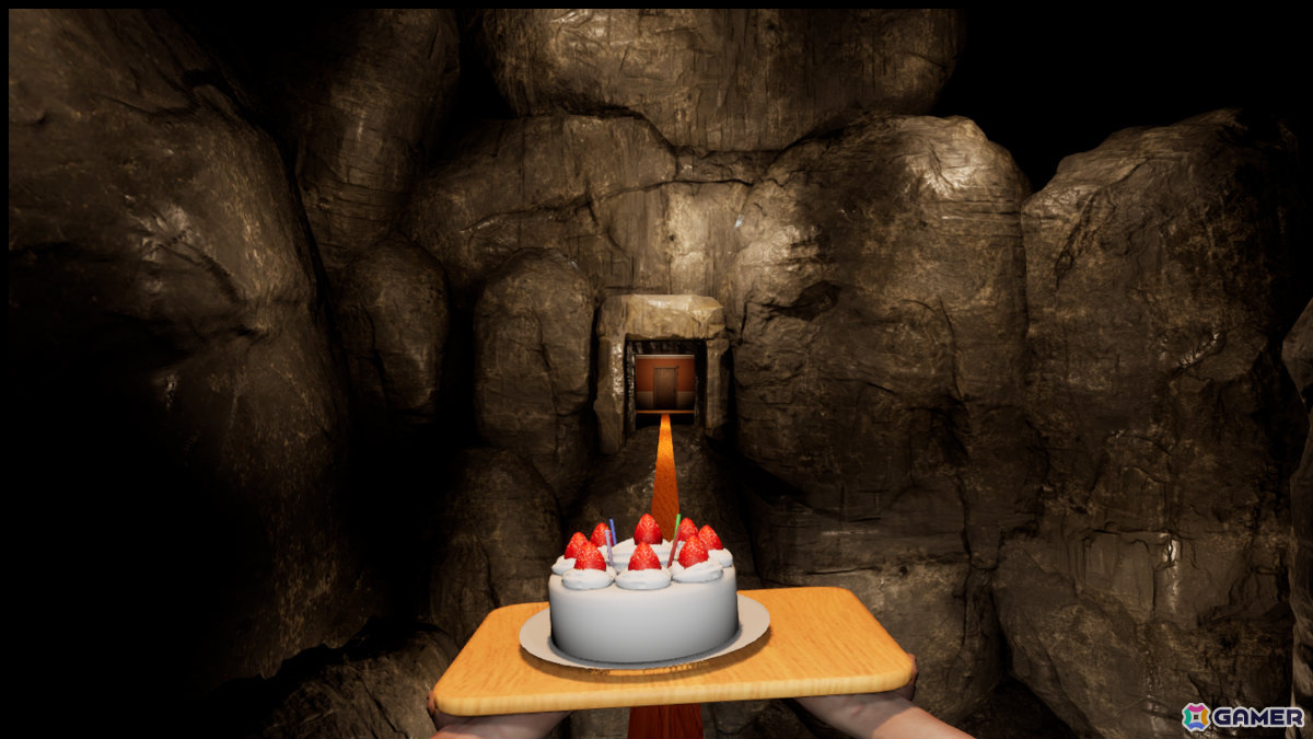 歩くたびに揺れ動くケーキを運びながら不気味な空間を進むホラーゲーム「Don't Drop The Cake」のSteamページが公開の画像3