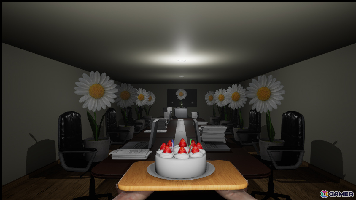 歩くたびに揺れ動くケーキを運びながら不気味な空間を進むホラーゲーム「Don't Drop The Cake」のSteamページが公開の画像4