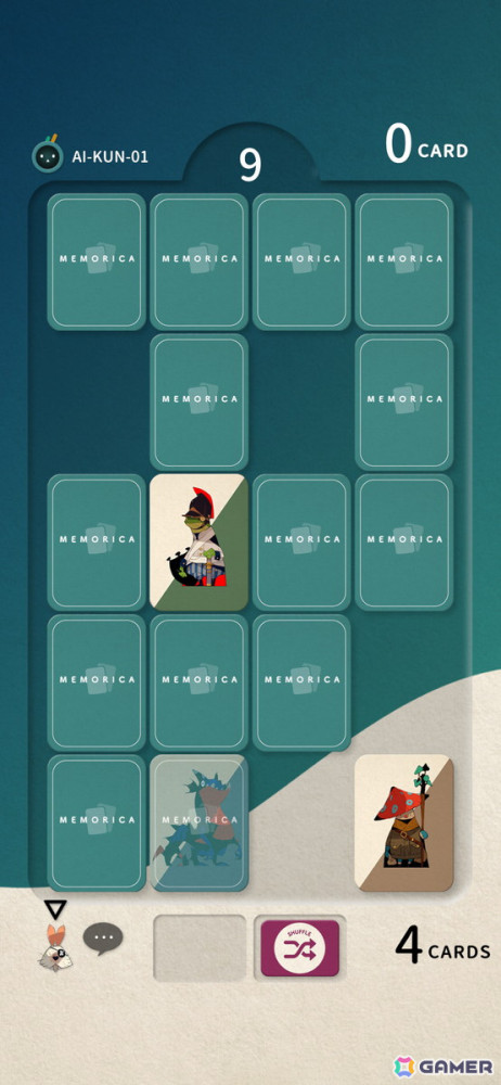 “スキルあり”の神経衰弱ゲーム「MEMORICA」がiOS向けに配信!透視やシャッフルなどのスキルを使った戦略的な神経衰弱が楽しめるの画像