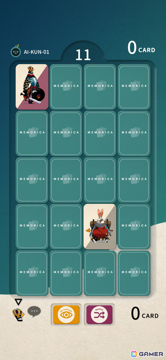 “スキルあり”の神経衰弱ゲーム「MEMORICA」がiOS向けに配信！透視やシャッフルなどのスキルを使った戦略的な神経衰弱が楽しめるの画像5