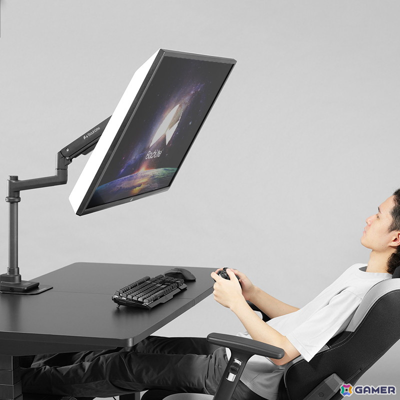 Bauhutteよりロングポール＆高耐荷重の「タフモニターアーム BMA-1TG-BK」が発売！最大49インチ/20kgまでのモニターに対応の画像5