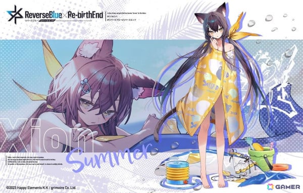 「リバースブルー×リバースエンド」水着姿のシオン（CV：本渡楓）、プロブレム（CV：島袋美由利）が登場！の画像3