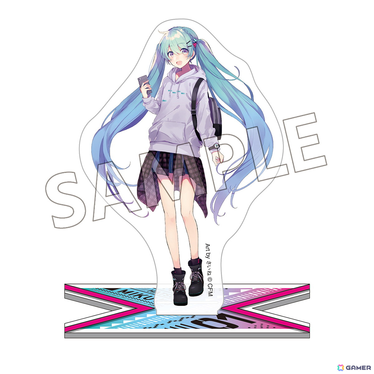 初音ミクモデルのスマホショルダーバッグがSuperGroupiesより登場！描き下ろしイラストの缶バッジとアクリルスタンドも同時発売の画像29