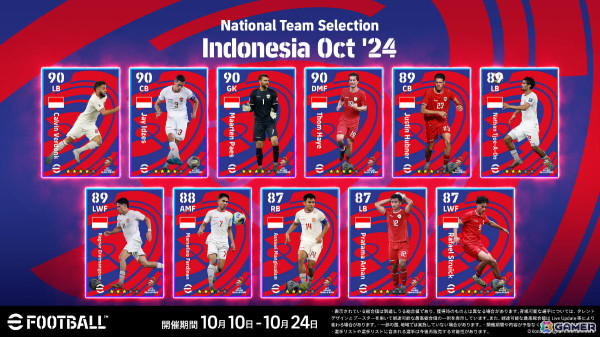 「eFootball」新たな公式eスポーツ大会「FIFAe World Cup 2024」のゲーム内予選が開始!開催を記念したPOTWやNational Team Selectionも登場の画像3