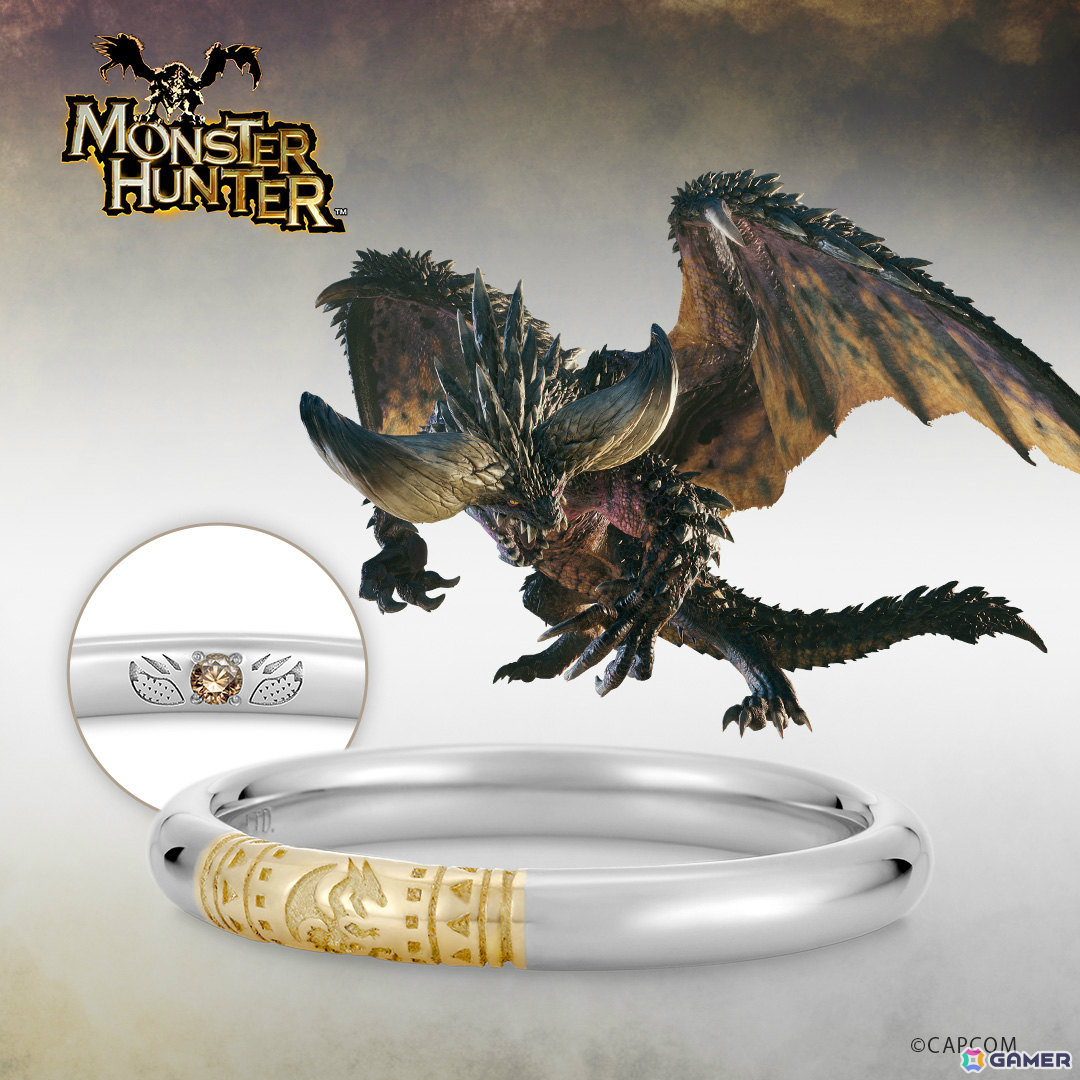 モンスターハンター」シリーズとコラボしたブライダルリング「ハンター
