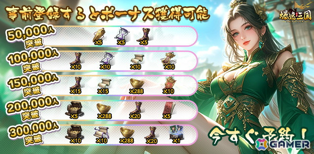 1秒で開戦するハイペース三国志戦略SLG「爆速三国」の事前登録が開始！事前予約でHONDAのバイクなどが当たるキャンペーンもの画像5