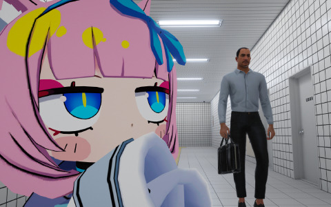 「8番出口VR」おじさんと記念撮影を楽しめるVRChatワールドが公開！“異変アバター”をVRChatアバターとして入手することも
