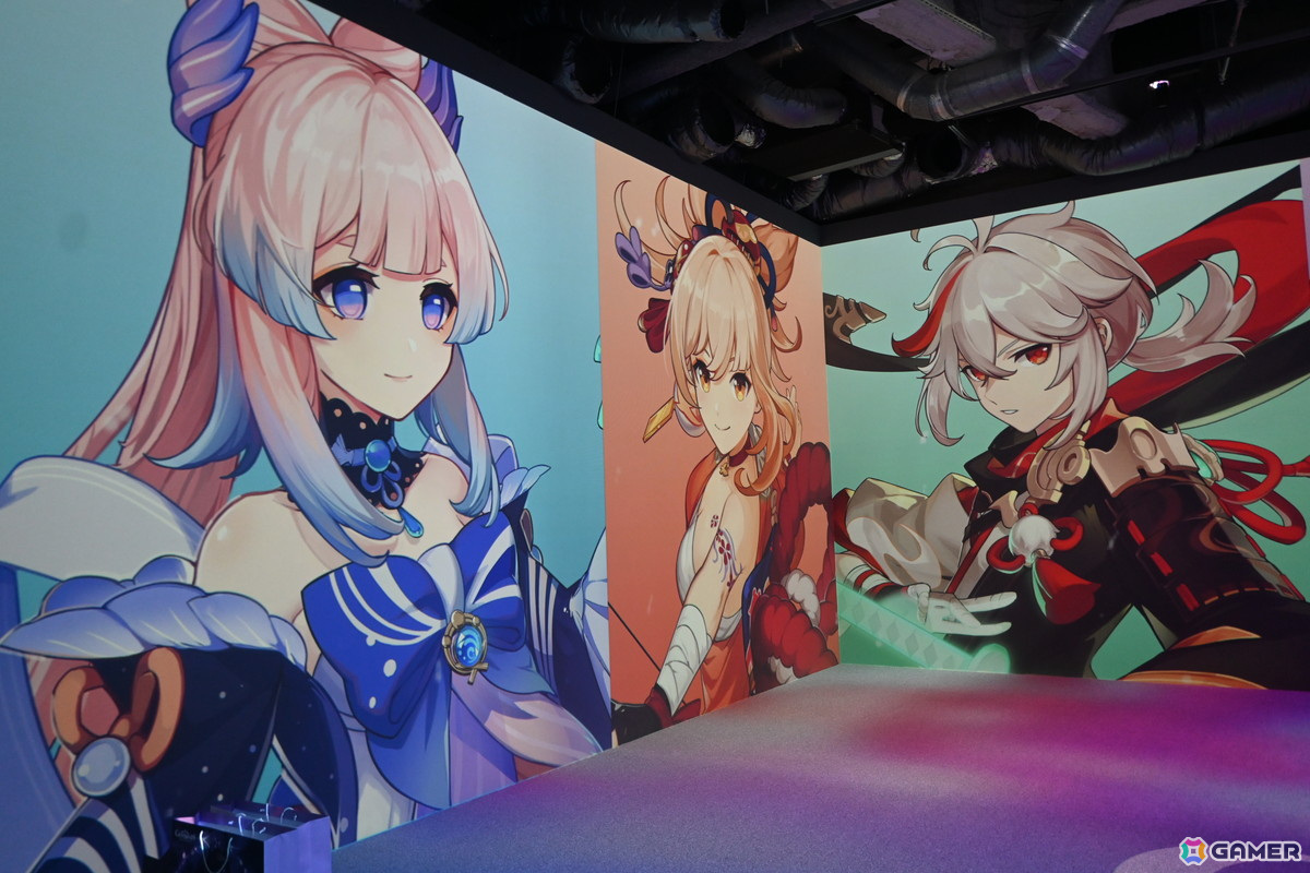 「原神minini POP-UP」内覧会レポート：雷電将軍たちがふわふわのちっちゃい体に！？3面の巨大なスクリーンと迫力のサウンドで見られるムービーも要チェックの画像13