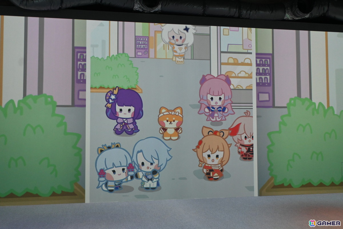「原神minini POP-UP」内覧会レポート：雷電将軍たちがふわふわのちっちゃい体に！？3面の巨大なスクリーンと迫力のサウンドで見られるムービーも要チェックの画像15