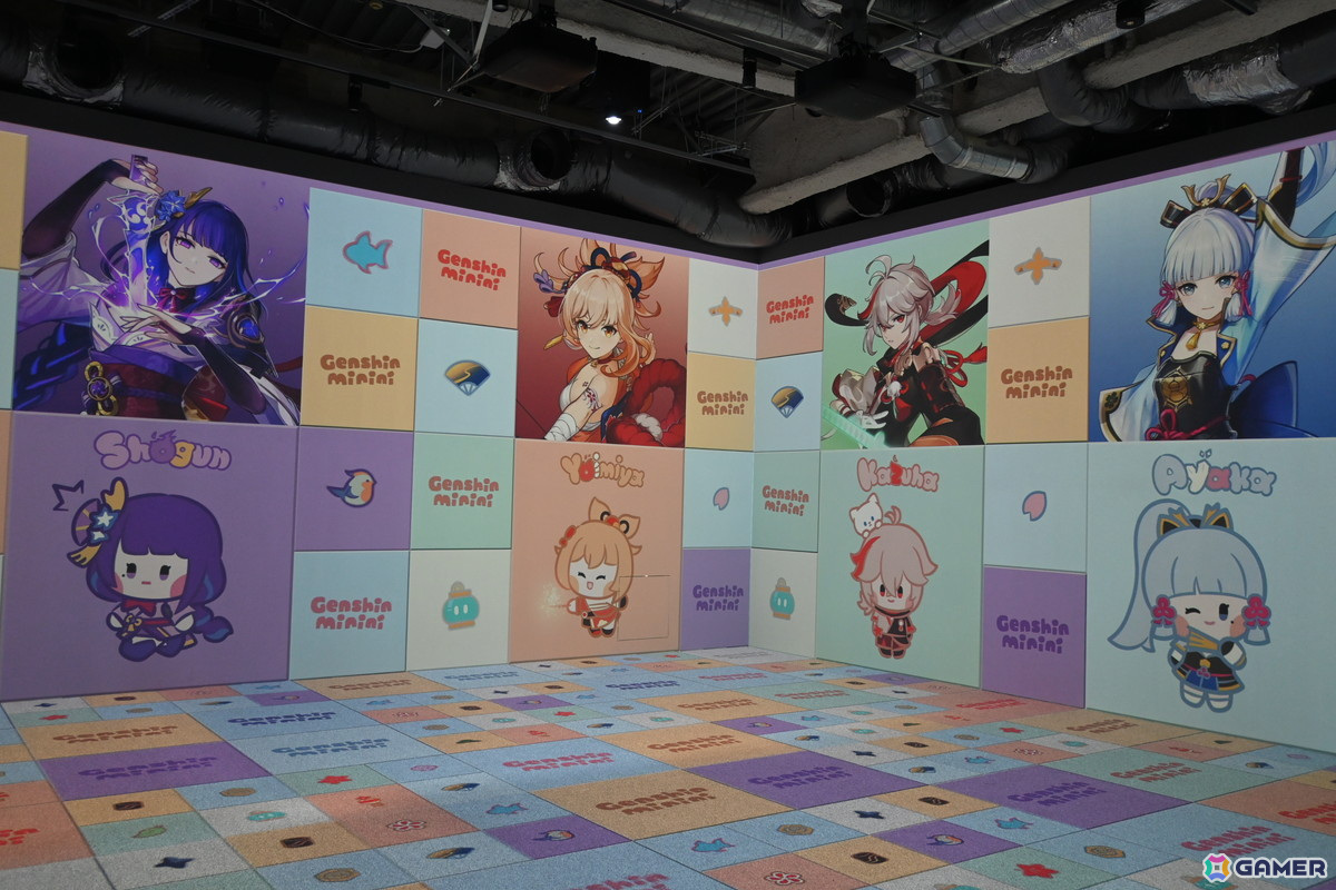 「原神minini POP-UP」内覧会レポート：雷電将軍たちがふわふわのちっちゃい体に！？3面の巨大なスクリーンと迫力のサウンドで見られるムービーも要チェックの画像20