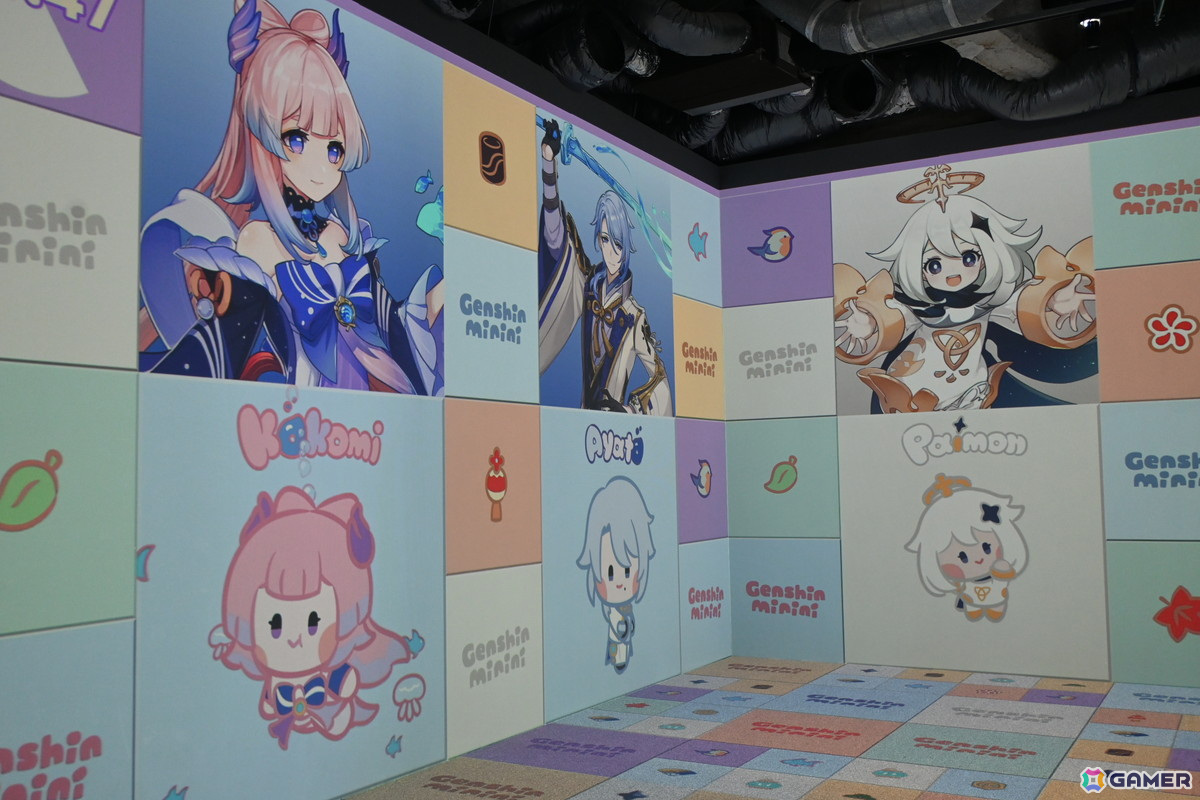「原神minini POP-UP」内覧会レポート：雷電将軍たちがふわふわのちっちゃい体に！？3面の巨大なスクリーンと迫力のサウンドで見られるムービーも要チェックの画像21