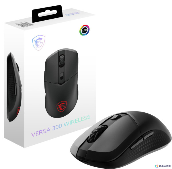 軽量60gで最大50時間稼働できるMSIのゲーミングマウス「VERSA 300 WIRELESS」が10月25日に発売！有線・無線3タイプで接続可能の画像1