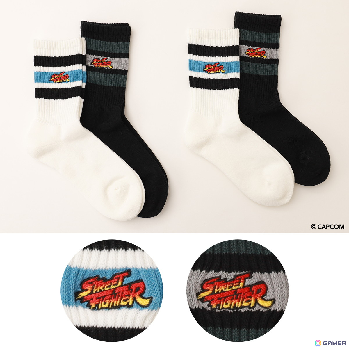 「ストリートファイター6」とタビオのコラボソックスが10月25日に発売!「がんばれジュリちゃん」や「STREET FIGHTER」ロゴのプリントソックスが登場の画像