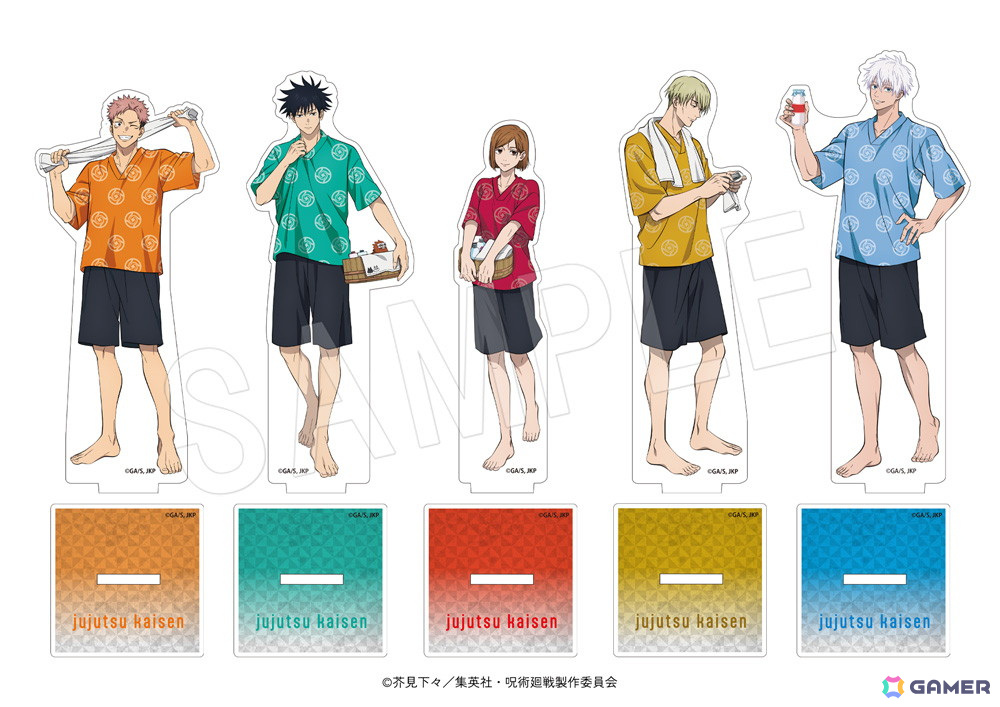アニメ「呪術廻戦」と極楽湯・RAKU SPAのコラボキャンペーン“極楽じゅじゅやすみ2”が11月7日より開催!湯上り館内着姿の虎杖たちのグッズが登場の画像