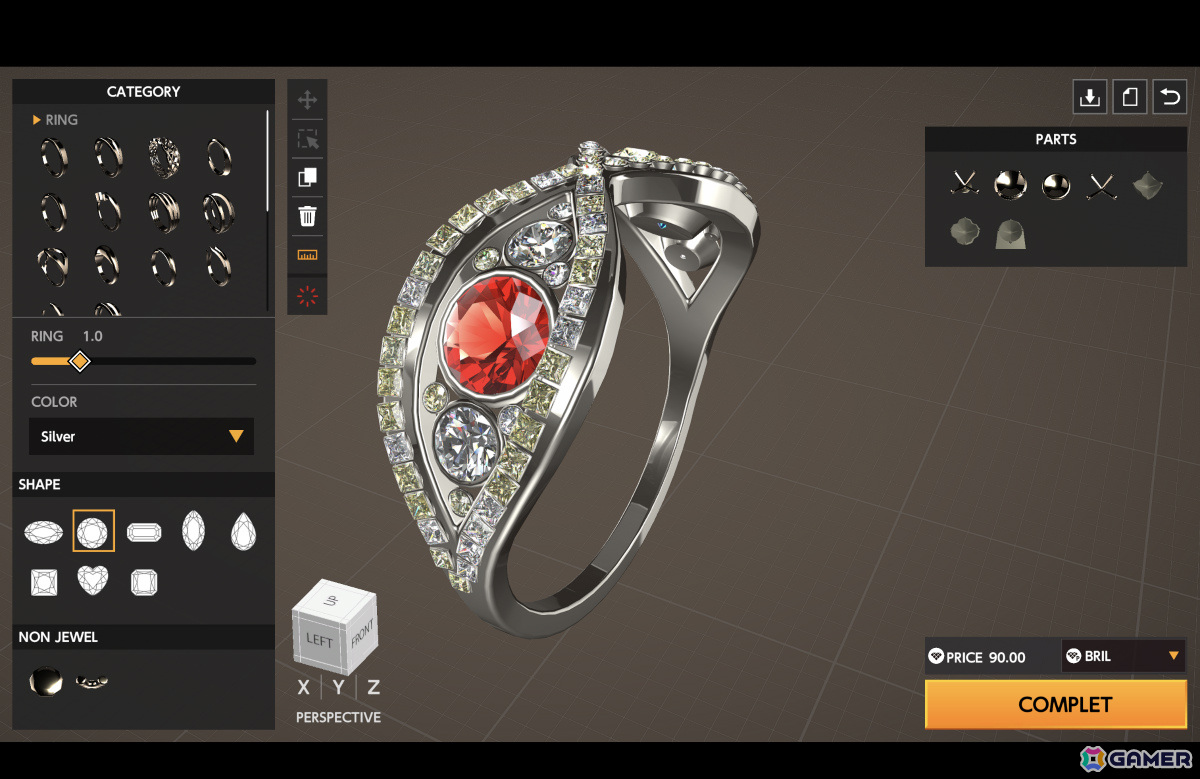 ブロックチェーンゲーム「Brilliantcrypto」Epic Games Store版がリリース！採掘した宝石を自由にデザインできる“ジュエリー工房”の開発画面も公開の画像