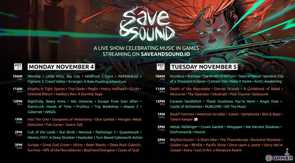 「Cult of the Lamb」「Deep Rock Galactic: Survivor」などの開発者が集うSteamの音楽オンラインイベント「SAVE＆SOUND」が11月5日より開催！の画像2