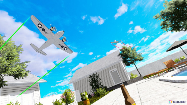 第二次世界大戦にインスパイアされた戦闘機が空中戦を繰り広げるフライトアクション「Battle of Backyard」がSteamで2025年第2四半期に配信!の画像