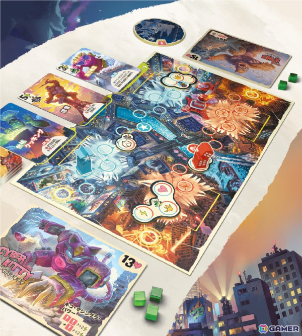 2人対戦ボードゲーム「キング・オブ・トーキョー：デュエル」日本語版が2024年11月下旬に発売！卓上で大怪獣バトルが楽しめるの画像2