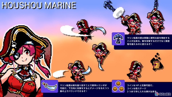 ホロライブ・不知火フレアさんが主人公の横スクロールアクションゲーム「FLARE NUINUI QUEST」が配信！の画像4