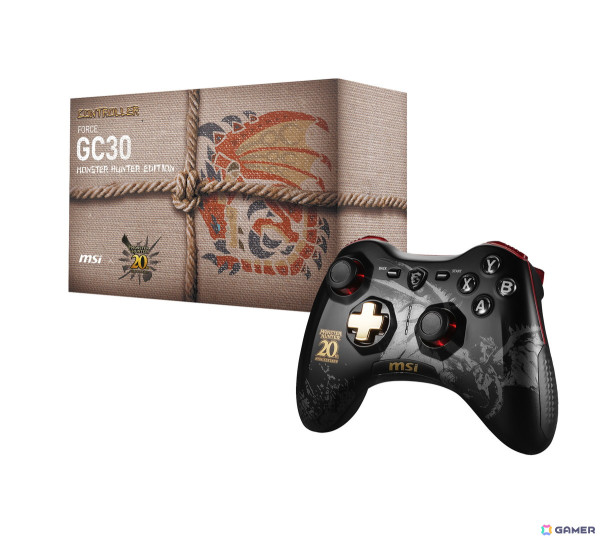 MSIと「モンスターハンター」コラボのゲーミングコントローラー「FORCE GC30 MONSTER HUNTER EDITION」が11月8日に単品発売！の画像1