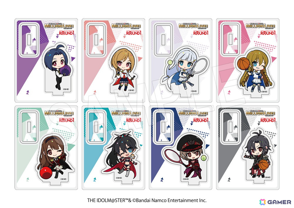 「アイドルマスター ミリオンライブ!」とROUND1のコラボキャンペーンが11月1日より開催!アクスタや缶バッジ、Tシャツなどのグッズも登場の画像